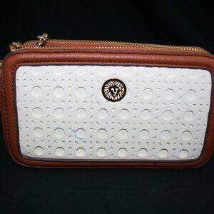 Anne Klein perforated cane crossbody purse